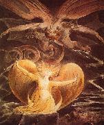 William Blake Der grobe Rote Drache und die mit der Sonne bekleidete Frau Sweden oil painting artist